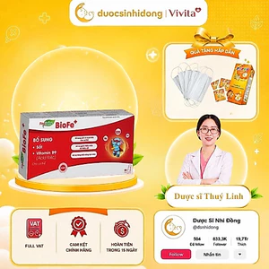 Sắt hữu cơ cho bé Fitolabs BioFe+ Bổ máu, không nóng trong, không táo bón - Hộp 20 ống