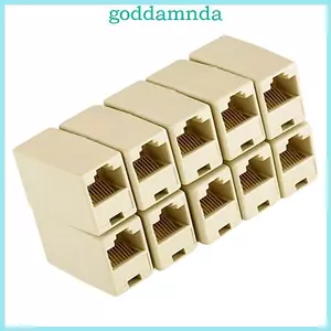 10Pcs Networking LAN Connector Adapter Coupler RJ45 Ethernet Cable Extension