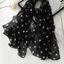 Khăn choàng Cotton dài FUHUIOT, Khăn choàng chấm bi nhẹ thoáng khí, Phong cách mới Phong cách đa năng Trang trí đầu phong cách cổ điển Khăn trùm đầu du lịch