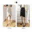 Phụ Nữ Màu Đen Chắc Chắn Bút Chì Chia Váy Nữ Cao Cấp Công Sở Mặc Bodycon Midi Váy