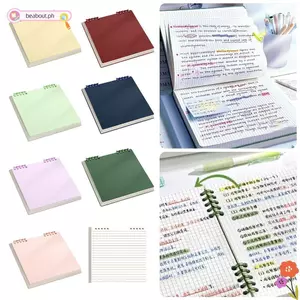 BEABOUT Sổ tay rời, Notepad lật 120 trang, Lưới màu có thể tháo rời đa chức năng Trang bên trong Sổ tài khoản tay