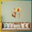 BVY Mộc Mạc In Hình Động Vật Decal Dán Tường Màu Nước Sóc Và Thiết Kế Hướng Dương Cho Cửa Sổ Kính.