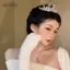 AqToCna 2023 Mới Nữ Bé Gái Màu Bạc Vương Miện Mũ Pha Lê Hàn Quốc Tiara Thời Trang Sinh Nhật Kim Cương Giả Vương Miện Phụ Kiện Tóc AqToCna