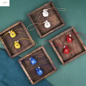 Gói vải Mini ZENZON, Gói treo phong cách in, Túi trang trí cổ điển treo xe để làm đầy thảo mộc thơm Tua rua Túi nhỏ cho trẻ em