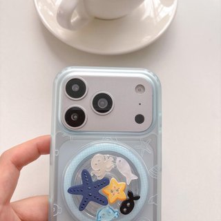 Ốp Lưng Cứng Tương Thích Với iPhone 15 15Pro 15ProMax 16 16Pro 16ProMax 17 17Pro 17ProMax Ốp Nam Châm Họa Tiết Xanh