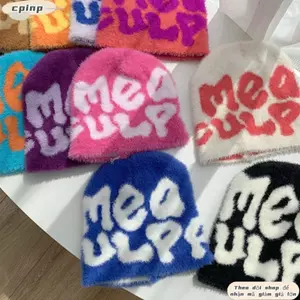 Mũ đan CPINCP, Len Acrylic In Chữ Beanie Bonnet, Gothic Ấm Ins Y2k Hip Hop Cap Ngoài Trời