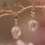 Bông tai thả hoa Tulip pha lê thanh lịch Hàn Quốc dành cho nữ Trang sức Tiệc hoa Zircon sang trọng Bông tai nữ [Mina]