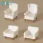 GHX 1 / 12 Nhà Búp Bê Mini Trắng Sofa Mô Hình Nhà Búp Bê Mô Phỏng Nội Thất Trang Trí Búp Bê Cảnh Nhà Trang Trí Giả Vờ Chơi Đồ Chơi VN