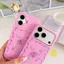 Phone Case For iPhone 17 Pro Max 16 15 Retro TPU Keychain Chain Rose Aesthetic Korean Cute