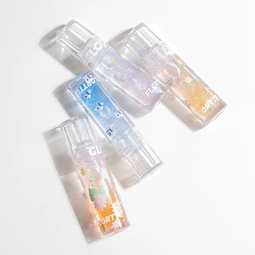 Flortte Flower Lolia Lip Oil Love Tiger Oil Glass Lip Dưỡng ẩm Dưỡng ẩm Toot Lip Water Gloss Trong suốt Nữ