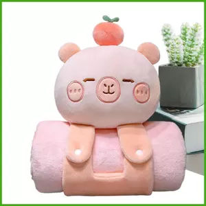 Thảm ngủ chăm sóc ban ngày Thảm ngủ mềm mại dễ thương cho trẻ em trong hình Capybara Đa năng Giường thoải mái Ném du lịch wipqsvn