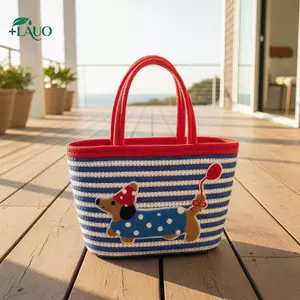 Springevenstar Xúc Xích Chó Túi Xách Nữ Túi Tote Dệt Dây Cotton Cho Phong Cách Đa Năng Springevenstar