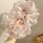 Mềm Seersucker Hồng Hoa Scrunchy Dây Buộc Tóc Cao Cấp Cổ Tích Lười Đầu Phụ Kiện Tóc Quá Khổ