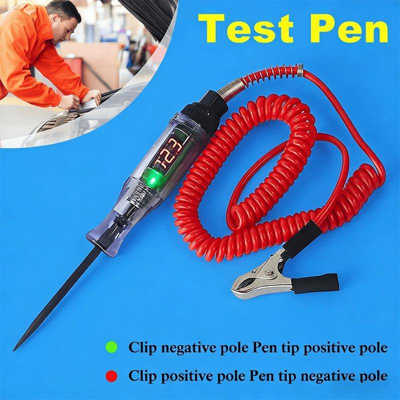 XUAN 3V 120V Bút kiểm tra mạch điện áp kỹ thuật số có màn hình LCD trong suốt Đầu dò thử nghiệm dài cho thợ điện Ô tô DIY và An toàn gia đình VN