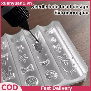 XUAN 10g Khắc Gel Cho Khuôn Làm Móng Tay UV Gel Pha Lê Bla Hồng Keo Mờ 3D Acrylic Khuôn Dụng Cụ Làm Móng Tay Saloon DIY Nail Art Gule VN