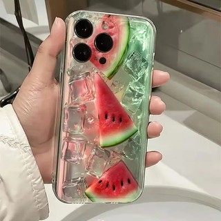 Ốp Lưng Dưa Hấu Dâu Cho IPhone 11 12 Pro Max 13 Mini 12Pro TPU Trong Suốt Sáng Tạo INS Xu Hướng Thương Hiệu Silica gel Chống Rơi Sang Trọng Bảo Vệ Toàn Diện Vỏ Điện Thoại