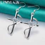 URMYLADY Bạc 925 Chữ Thập Zircon Bông Tai Nữ Quyến Rũ Trang Sức Cưới Thời Trang