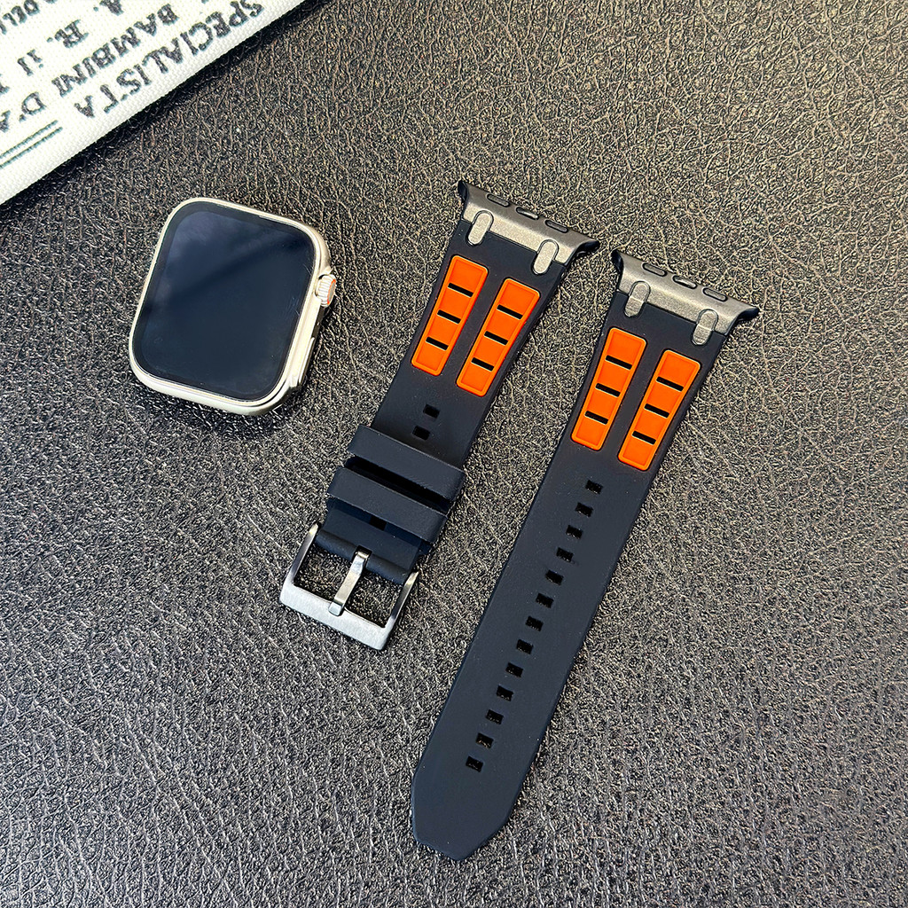 Dây đeo silicon cho Apple Watch Series11 / 10 46mm 42mm Ultra3 / 2 / 1 49mm 9 8 7 6 SE3 5 45mm 44mm 42mm 41mm 40mm