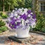 {WELV}Artificial Morning Glory Durable Plastic Build Realistic Design Stunning Realism