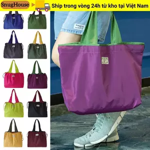 Túi mua sắm SNUGHOUSE, Túi mua sắm siêu thị có thể tái sử dụng có thể gập lại, Túi đeo vai chống nước thân thiện với môi trường phổ thông