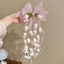 PYCOU Ruy Băng Kẹp Tóc, Chuông Phong Lan Lưới Mềm Nơ Tóc, Ruy Băng Dài Tua Rua Thiết Kế DIY Tóc Barrettes Cho Bé Gái