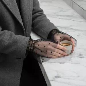 Tay áo ren có thể tháo rời thời trang HNKMP 1 cặp còng giả thanh lịch dành cho nữ Hoàn hảo cho mọi dịp.