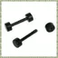 1 Đôi Bông Tai Nam Barbell Thép Titan 3mm Đen