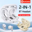 Tai nghe Bluetooth kép 2 trong 1 HiFi Audio Tuổi thọ pin dài Giảm tiếng ồn thông minh Hiển thị nguồn điện trong tai Tai nghe Bluetooth không dây