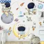 <cosyh>Creative PVC Cartoon Astronaut Wall Stickers Outer Space Theme Flat Wall Sticker