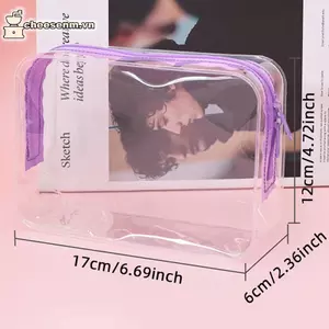 Cheenm 1 Chiếc Du Lịch Tổ Chức Tắm Vệ Sinh Rửa Túi Bảo Quản Trong Suốt Dây Kéo Trong Suốt Túi Trang Điểm Trong Suốt Túi Đựng Mỹ Phẩm Nữ VN