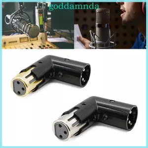 Bộ chuyển đổi thính giác góc phải GODD 3Pin từ nam sang nữ để biểu diễn trực tiếp và ghi âm phòng thu
