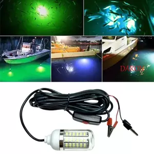 Đèn bẫy câu cá DARON, Đèn LED tìm cá 108 chống nước, Đèn câu cá 4 màu công suất cao IP68 12V LED Phụ kiện câu cá