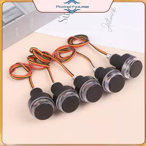 POWER 2 Chiếc Đèn LED Tay Lái Xe Máy Kết Thúc Đèn Tín Hiệu Cho Tay Cầm 22MM Đèn Đánh Dấu Bên Màu Trắng Vàng / Đỏ / Xanh Dương Tay Cầm Blinker.