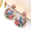 Phong Cách Bohemian Cây Dừa Hoa Chim Bông Tai Rỗng Cho Nữ