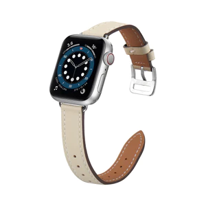 Thích hợp cho dây đeo Apple Watch Da thật Họa tiết chữ thập Châu Âu Mỹ Tên tuổi lớn Phong cách giảm cân Đơn giản Da thoáng khí thân thiện với da S11 10 9 8 7 6