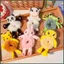 Dây buộc tóc nữ SQ Ins Pokemon Pikachu thỏ gấu vịt ếch co giãn scrunchies đuôi ngựa dễ thương