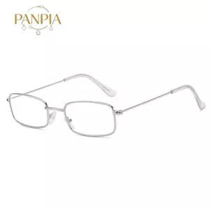 PNPIA- Y2K Harajuku Kính khung vuông nhỏ dành cho nữ Kính mắt kim loại cổ điển Kính mắt đọc sách trong suốt Kính mắt ánh sáng xanh