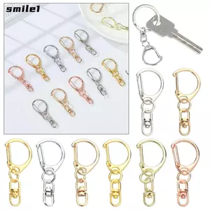 SMILE 10 Chiếc Túi Dây Đeo Khóa Chia Vòng DIY Móc Khóa Trang Sức Làm Cổ Carabiner Snap