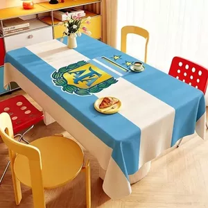 XYLBY14 2026 Meijiamo Thế Giới Trò Chơi Bóng Đá Chủ Đề Khăn Trải Bàn Argentina Brazil Đức Pháp Quạt Khăn Trải Bàn Nền Vải