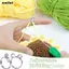 Nhẫn đan bện SMILE, Phụ kiện đan móc màu Sillver Nhẫn móc, Thiết kế có thể điều chỉnh Thimbles đan cho móc Hướng dẫn sử dụng ngón tay bằng sợi mở