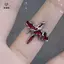 Nhẫn mở cá tính Cross Butterfly Thời trang nữ Ngọt ngào Mát mẻ Hottie Unisex Phong cách độc đáo Nhẫn ngón tay chỉ mục [Mina]