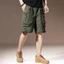 Quần short công sở nhẹ mùa hè dành cho nam, quần short dài đến đầu gối ngoài trời nhanh khô, nhiều túi, thường ngày
