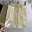 Quần short tổng thể dáng rộng phong cách mới Quần chữ a lưng cao thông thường Quần năm điểm