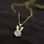 AqToCna Dễ Thương Zircon Pha Lê Xoay Thỏ Mặt Dây Chuyền Nelace Cho Nữ Thời Trang Hàn Quốc Xương Đòn Dây Chuyền Trang Sức Phụ Kiện Cưới AqToCna