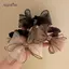 AqToCna Phong Cách Hàn Quốc Lưới Kim Cương Giả Nơ Dây Tóc Co Giãn Scrunchies Đuôi Ngựa Giá Đỡ Dây Buộc Tóc Cho Nữ Thời Trang Đơn Giản Phụ Kiện Tóc AqToCna