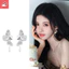 Thời trang khí chất mát mẻ zircon hình bướm rỗng cá tính và đa năng bông tai nữ