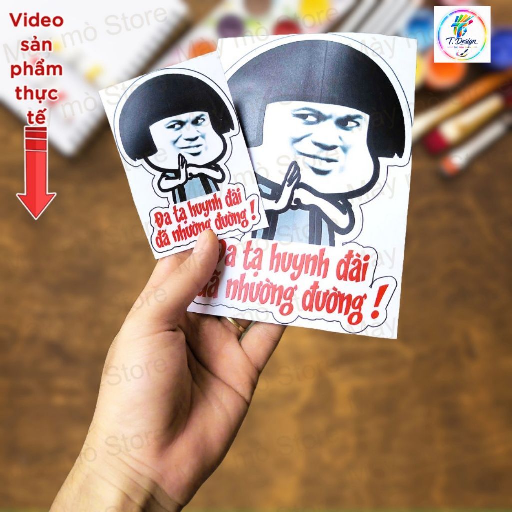 "Decal Xe Chống Nước 'Đa Tạ Huynh Đài Đã Nhường Đường' - Trang Trí Mày Mò Store"