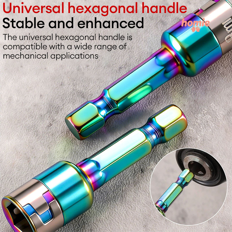 ✨Homie✨Ổ cắm tuốc nơ vít không khí không từ tính phổ thông 8mm Độ cứng cao Chuôi lục giác màu