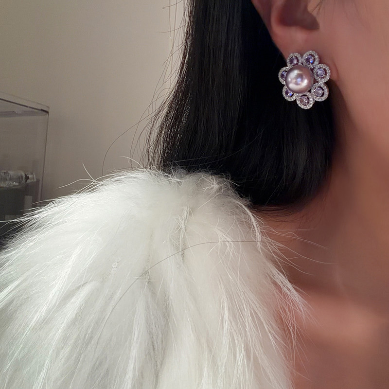 Bông tai thời trang tua rua sang trọng Zircon Phong cách mới
