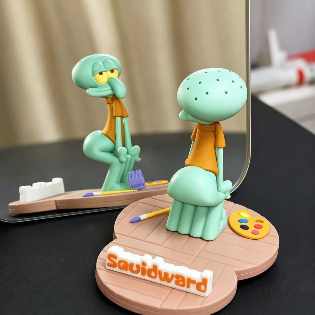 ST2 SpongeBob SquarePants Squidward Xúc tu điện thoại di động Giá đỡ quà tặng TS2